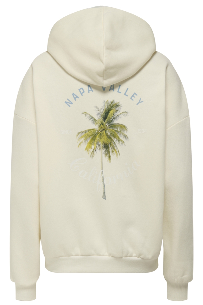 ONLKAREN L/S HOODIE PRINT BOX CS SW 15350675 CLOUD DANCER/NAPA BAREL